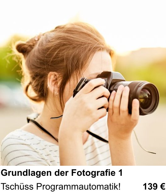 Fotografie praktisch lernen in Freiburg: Fotografie-Einstieg mit der eigenen Kamera