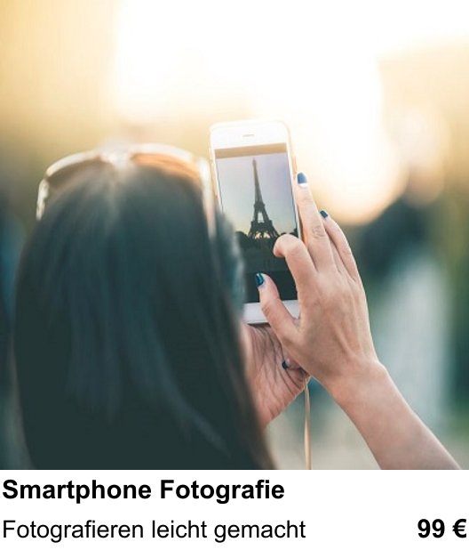 Fotografie praktisch lernen in Freiburg: Smartphone Fotografie