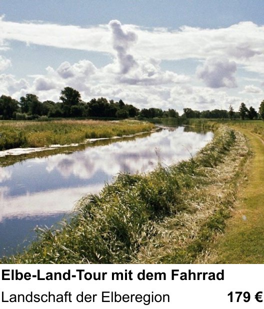 Detailreicher Fotokurs über Elbe-Land-Tour mit dem Fahrrad: Landschaft der Elberegion