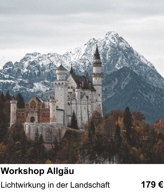 Detailreicher Fotokurs über Workshop Allgäu: Lichtwirkung in der Landschaft