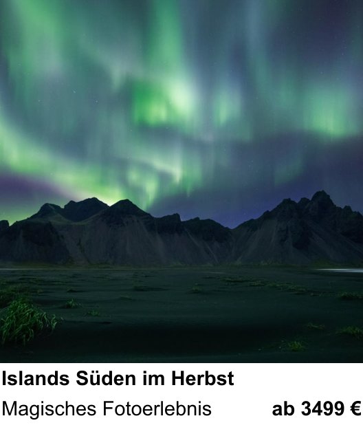 Detailreicher Fotokurs über Islands Süden im Herbst: Magisches Fotoerlebnis
