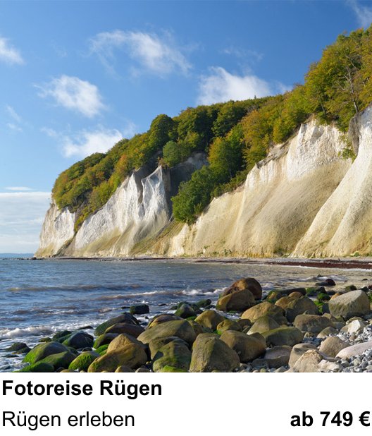 Detailreicher Fotokurs über Fotoreise Rügen: Rügen erleben