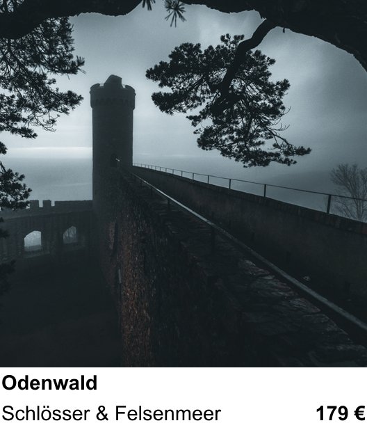 Detailreicher Fotokurs über Odenwald: Schlösser & Felsenmeer